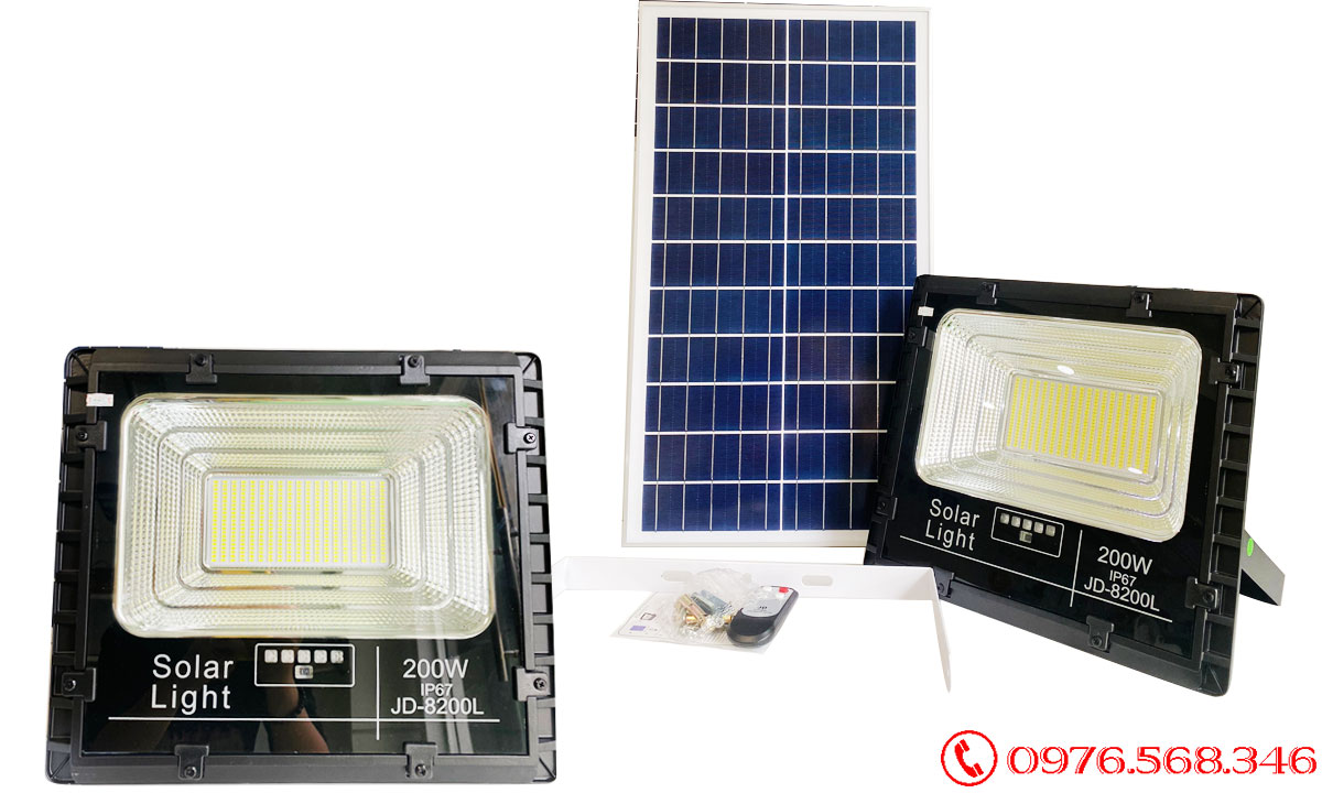 Đèn pha năng lượng mặt trời giá rẻ 200W Jindian JD-8200L